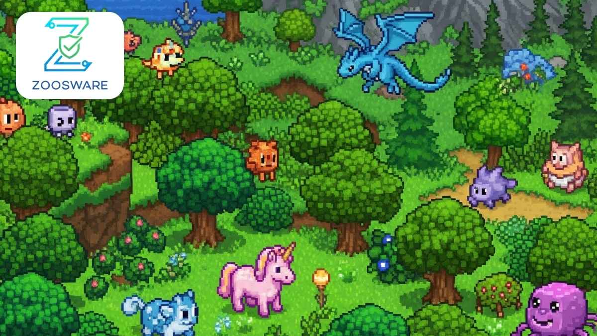 Pixel art diverse landscapes and creatures in WorldBox game.