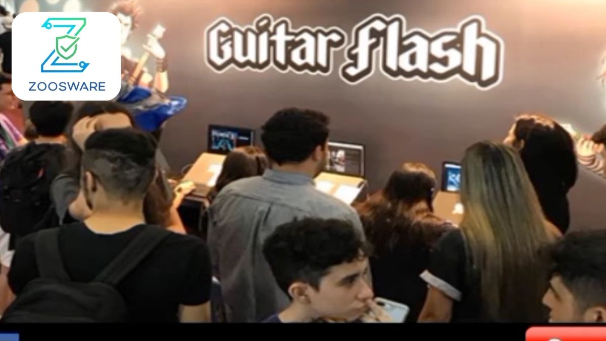 Vibrant Guitar Flash gameplay screenshot, player successfully hitting notes